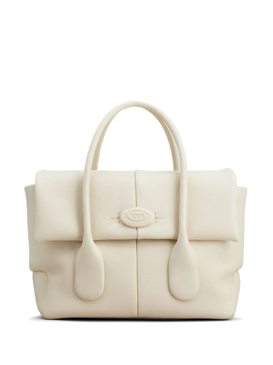 White Calf Leather Tote — Tod'S Shopper