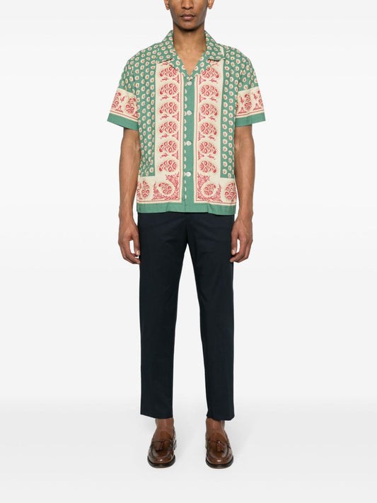 Etro blue slim-cut cotton trousers