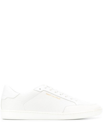 Saint Laurent white leather low-top sneakers