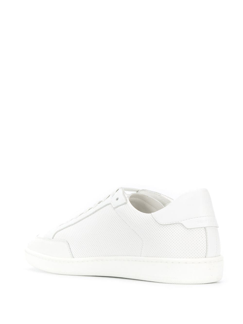Saint Laurent white leather low-top sneakers