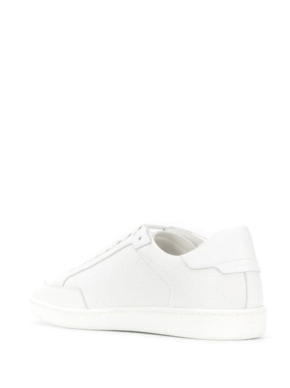 Saint Laurent white leather low-top sneakers