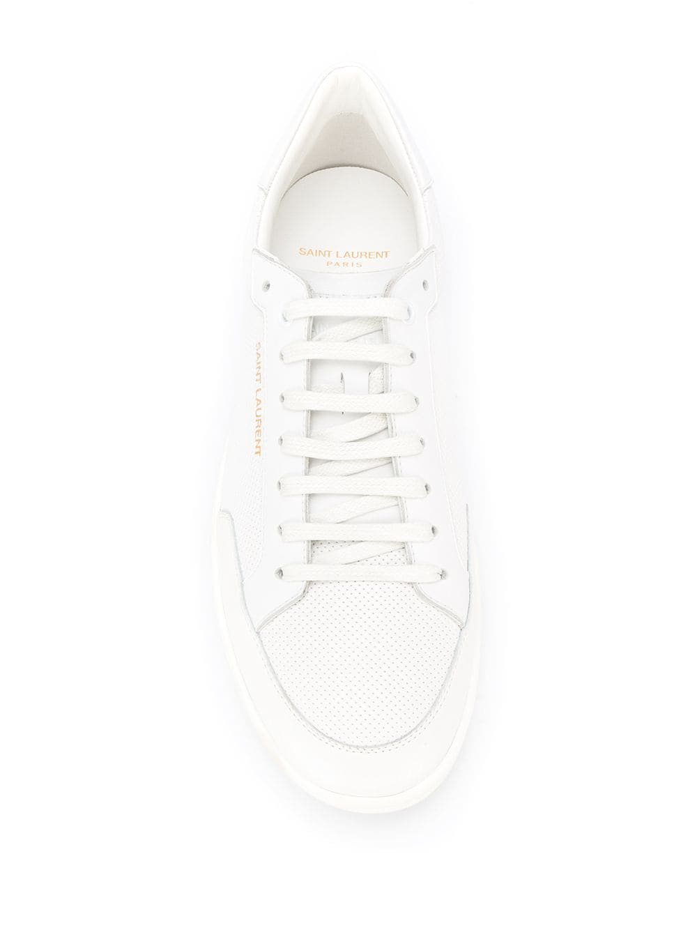 Saint Laurent white leather low-top sneakers