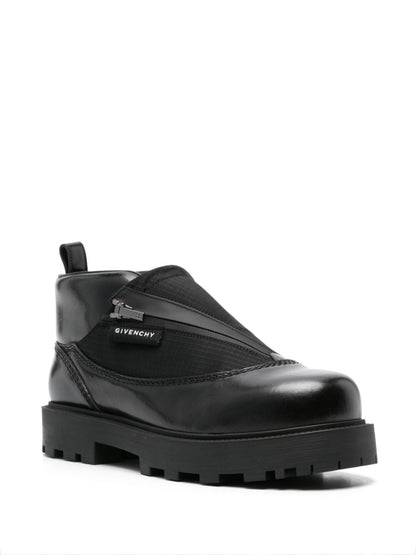 Bottes Givenchy en cuir de veau noir