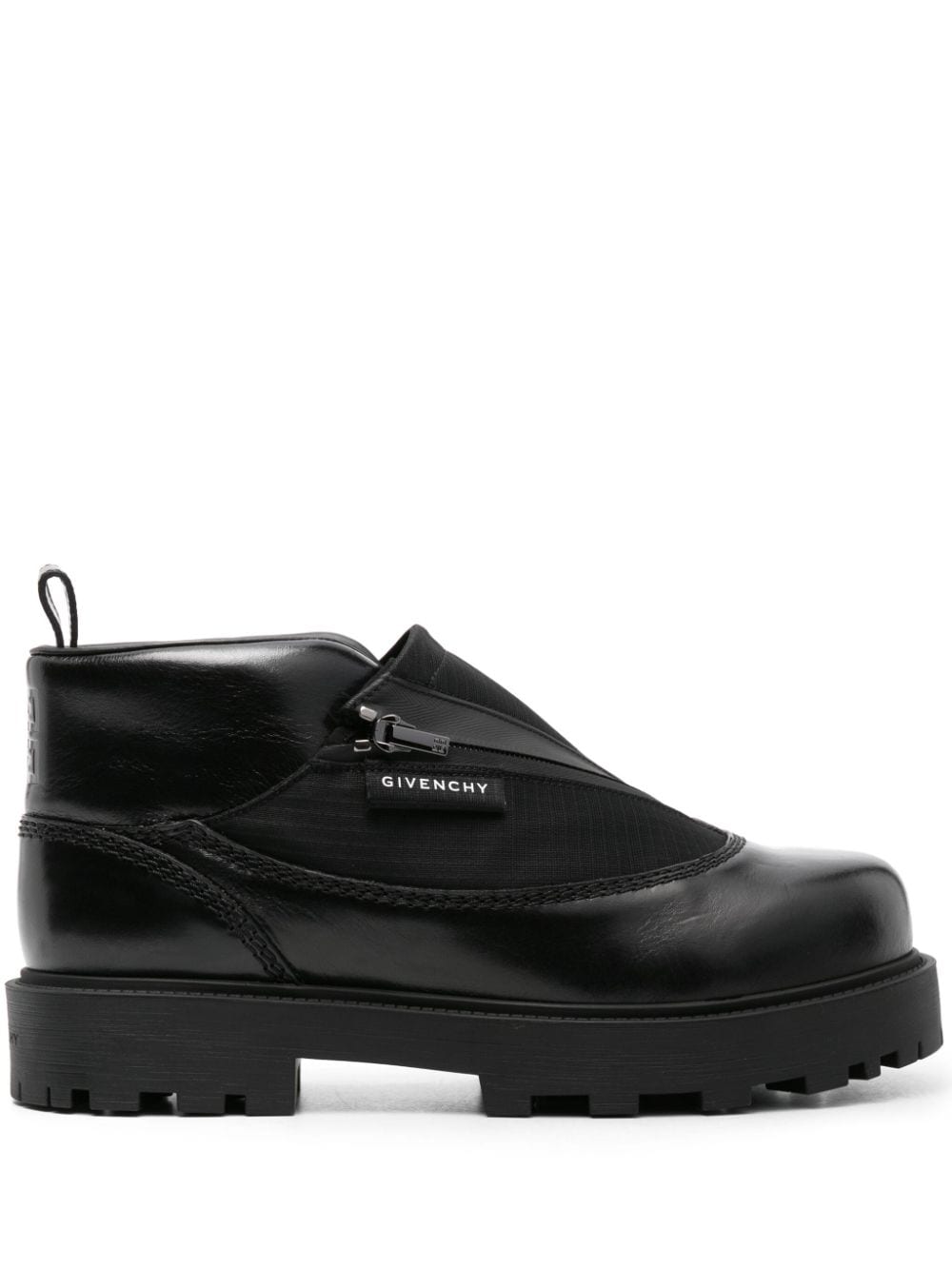 Bottes Givenchy en cuir de veau noir