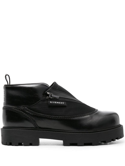 Bottes Givenchy en cuir de veau noir