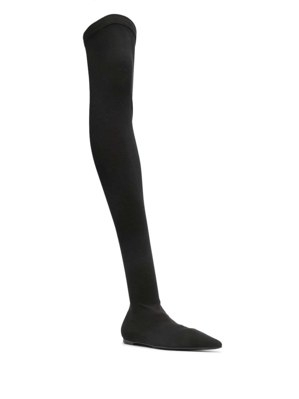 Bottes Dolce &amp; Gabbana en jersey stretch noir, longueur cuisse