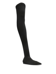 Bottes Dolce &amp; Gabbana en jersey stretch noir, longueur cuisse