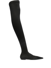 Bottes Dolce &amp; Gabbana en jersey stretch noir, longueur cuisse