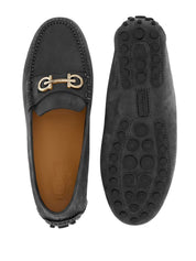 Ferragamo Flat shoes in black suede and leather