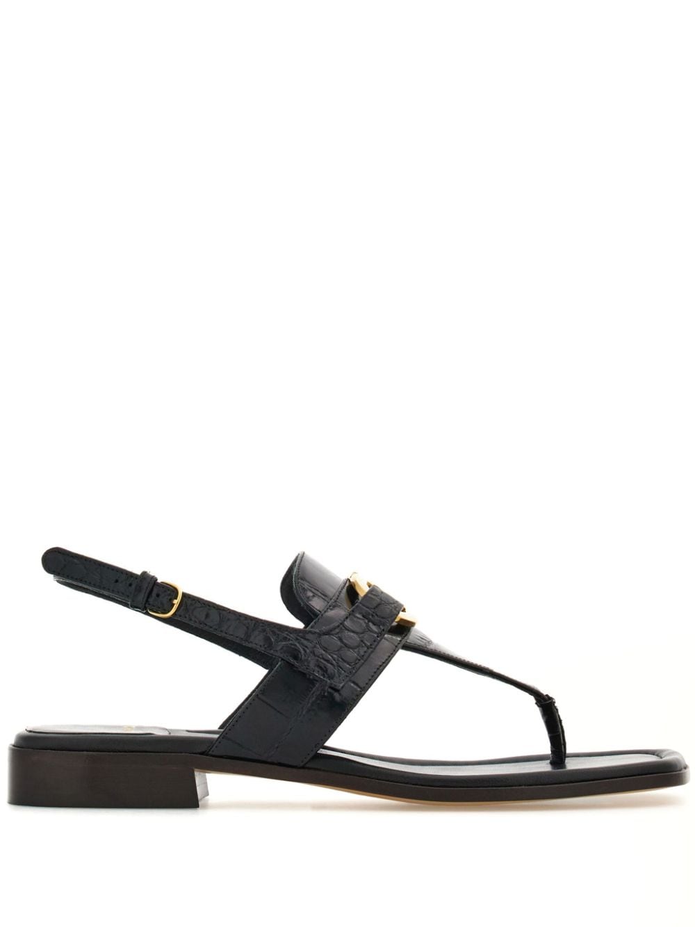 Ferragamo Sandals in Black Lambskin