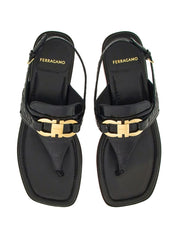 Ferragamo Sandals in Black Lambskin