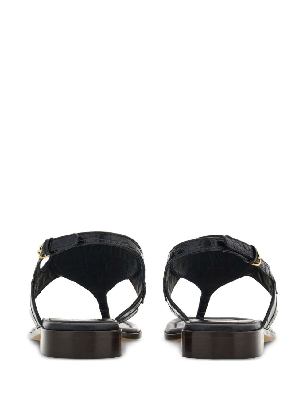 Ferragamo Sandals in Black Lambskin