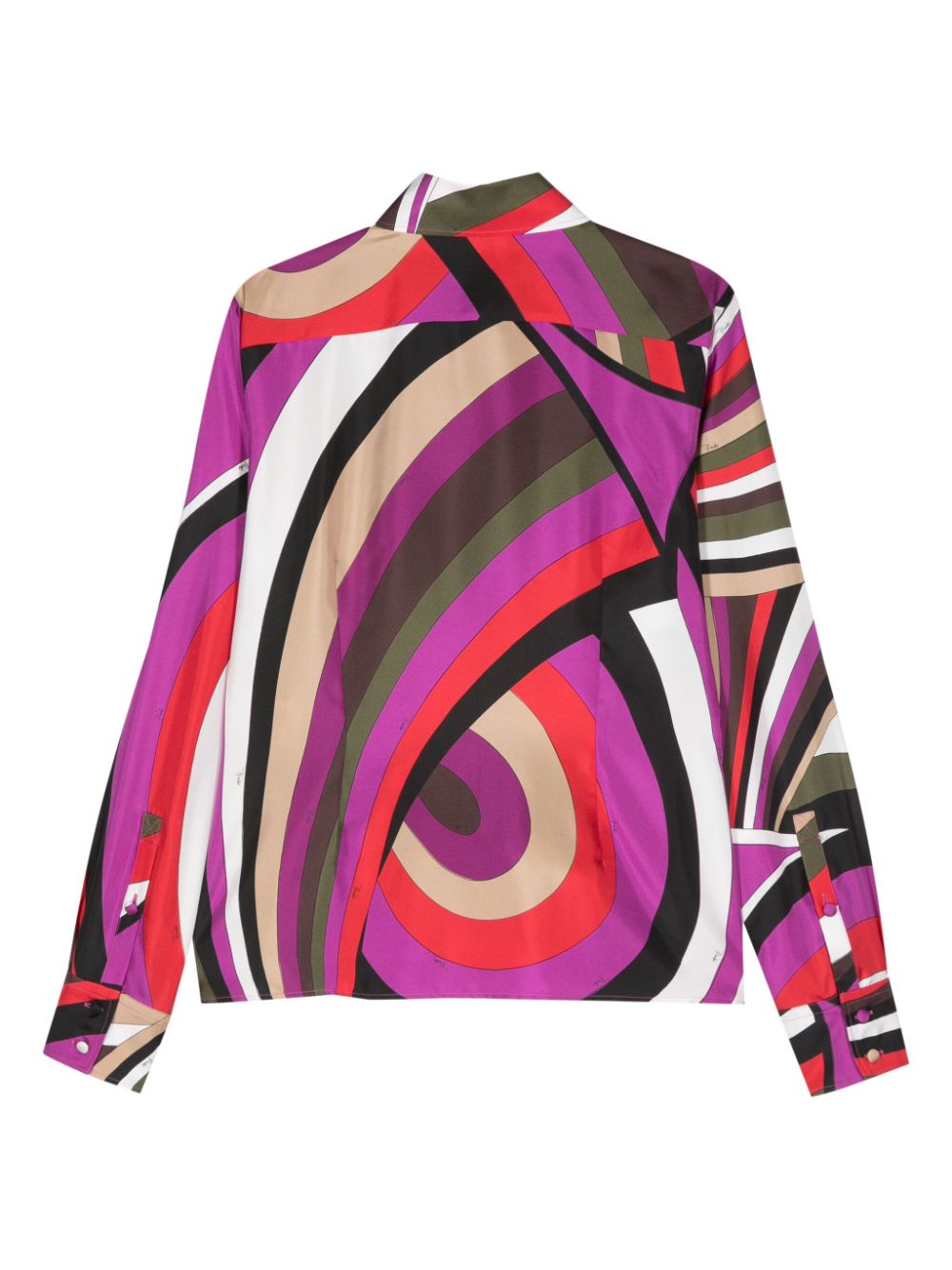 Pucci Shirts Fuchsia silk twill