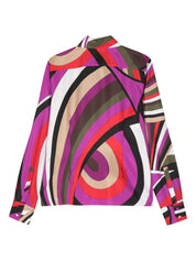 Pucci Shirts Fuchsia silk twill