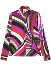 Pucci Shirts Fuchsia silk twill