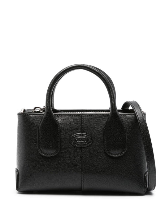 Tod'S Di leather mini bag — black calf shoulder bag