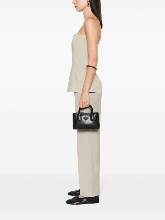 Tod'S Di leather mini bag — black calf shoulder bag