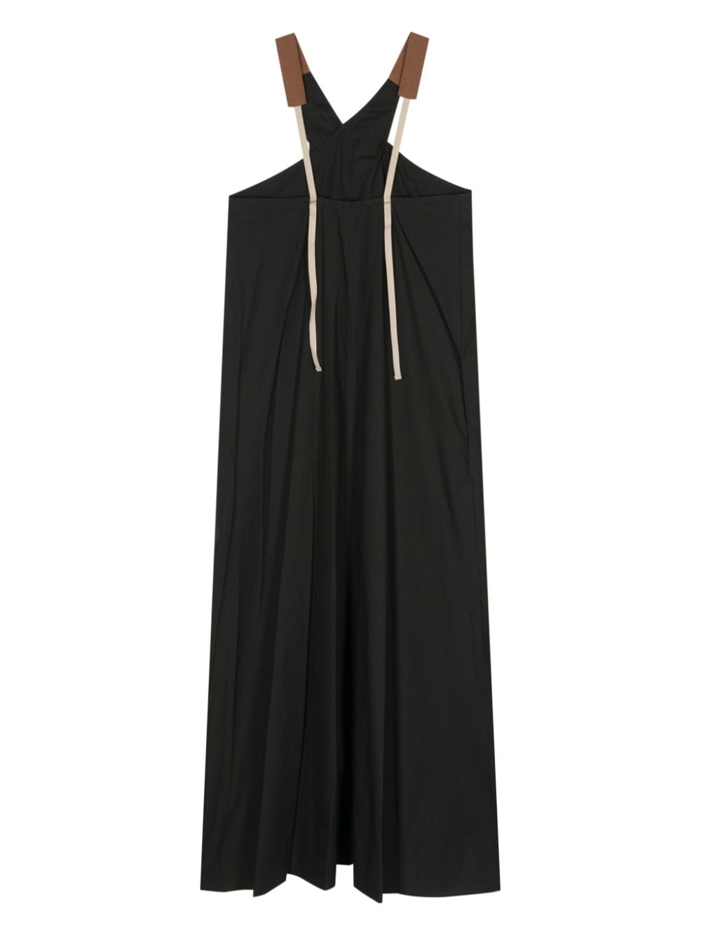 Robes Alysi Midi en popeline de coton noire