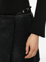Givenchy Skirts Black cotton denim wrap skirt