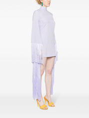 Taller Marmo Main Dresses Lilac mini dress with fringe