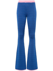 Pantalon Bally en tricot jacquard bleu
