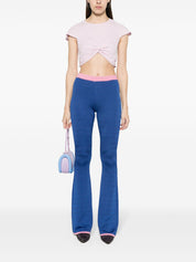 Pantalon Bally en tricot jacquard bleu
