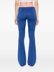 Pantalon Bally en tricot jacquard bleu