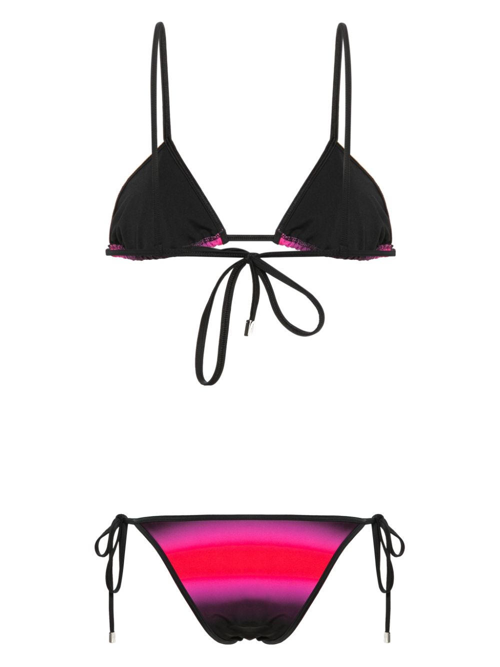 The Attico Sea clothing Fuchsia stretch-jersey bikini
