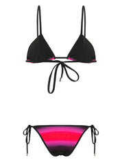The Attico Sea clothing Fuchsia stretch-jersey bikini