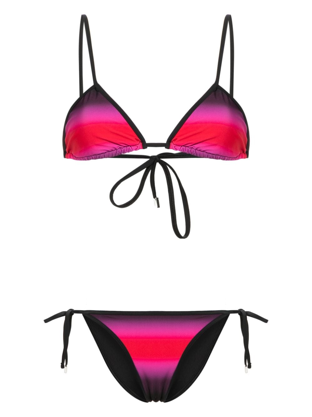 The Attico Sea clothing Fuchsia stretch-jersey bikini