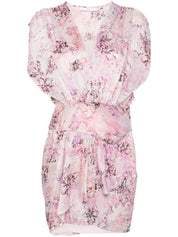 Iro Dresses Pink silk floral dress