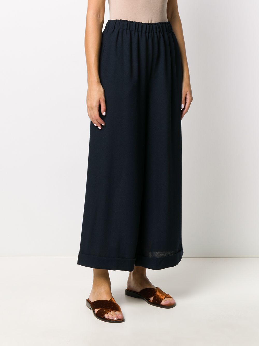 Daniela Gregis Trousers Blue wool wide-leg