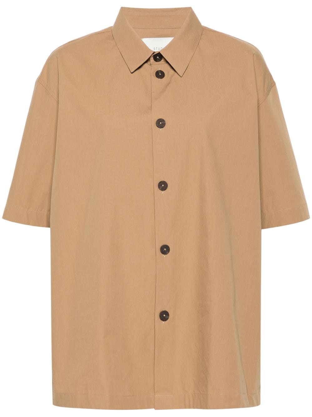 Studio Nicholson Shirts Beige cotton poplin