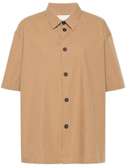 Studio Nicholson Shirts Beige cotton poplin