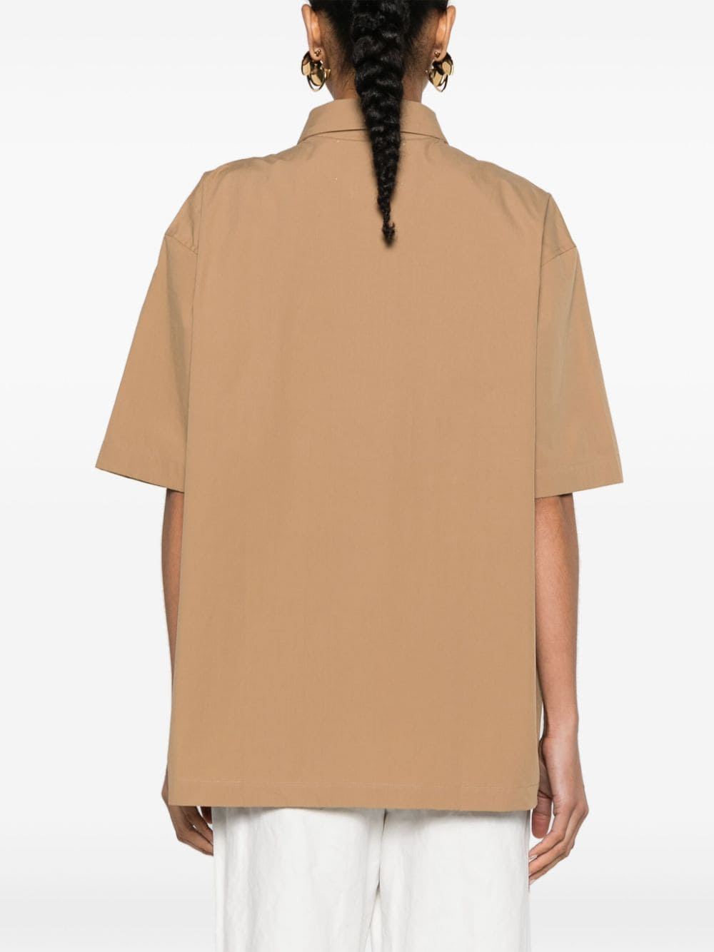 Studio Nicholson Shirts Beige cotton poplin