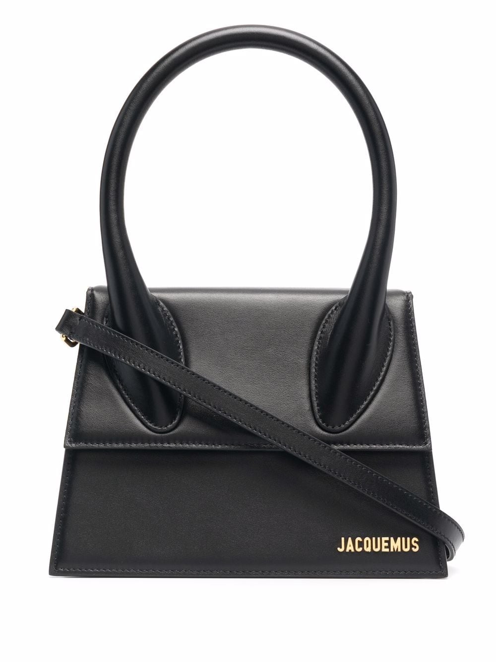 JACQUEMUS Le Grand Chiquito — Black Leather Handbag