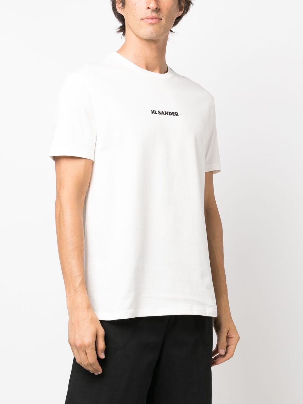 Jil Sander Plus T-shirts and Polos White cotton logo-print