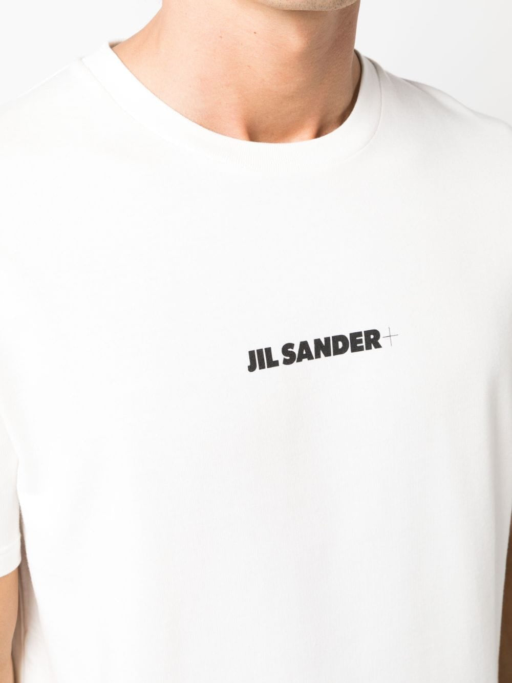 Jil Sander Plus T-shirts and Polos White cotton logo-print