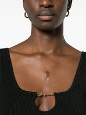 JACQUEMUS Dresses Black ribbed knit