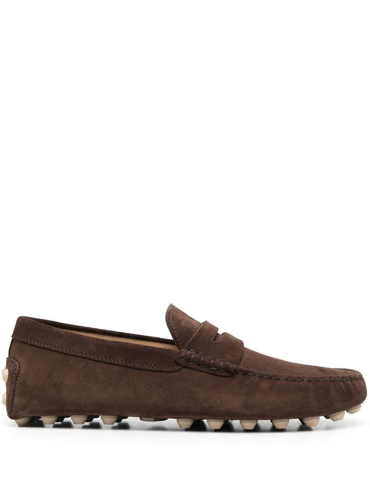Tod's Brown Calf Suede Moccasins — Elegant Everyday Comfort