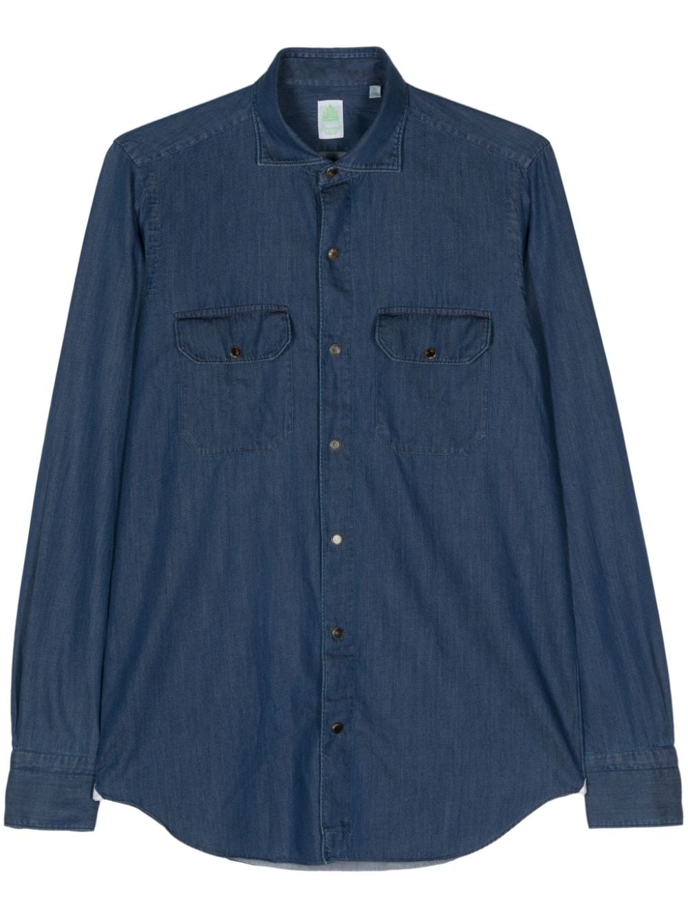 Finamore 1925 Napoli Shirts Denim in indigo cotton chambray
