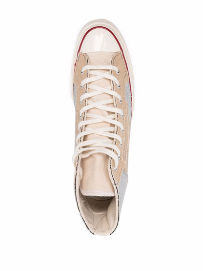Converse Baskets Plateforme en toile beige