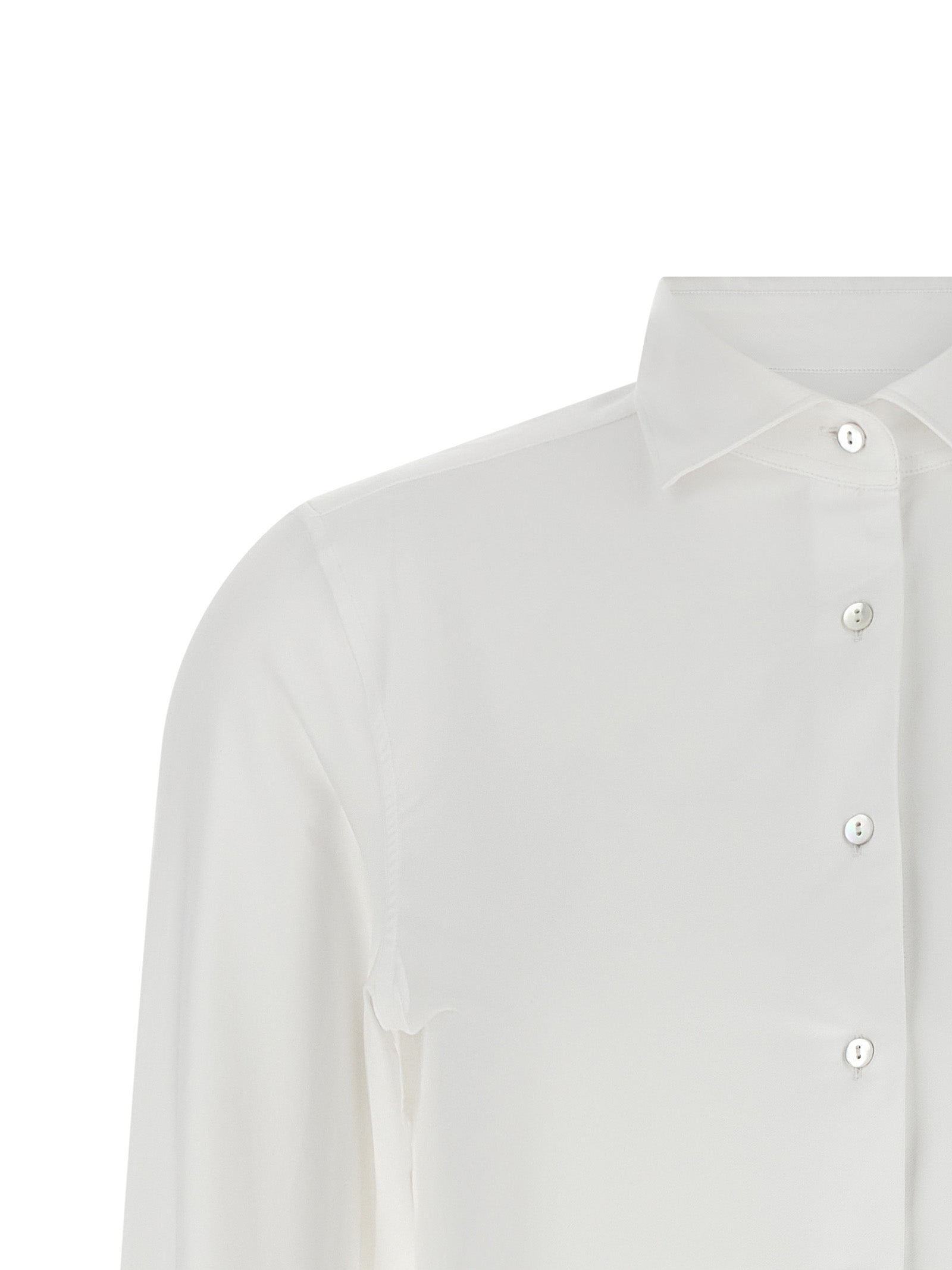 Xacus Pina Shirt — White Stretch Shirt for Women