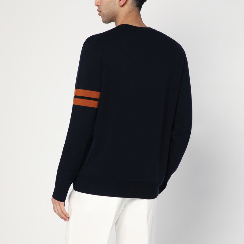 ZEGNA Navy blue wool sweater