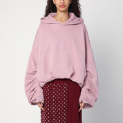 Dries Van Noten Oversized draped pink sweatshirt
