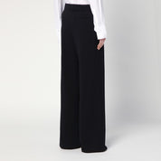 Dries Van Noten Wide Black Cotton Trousers