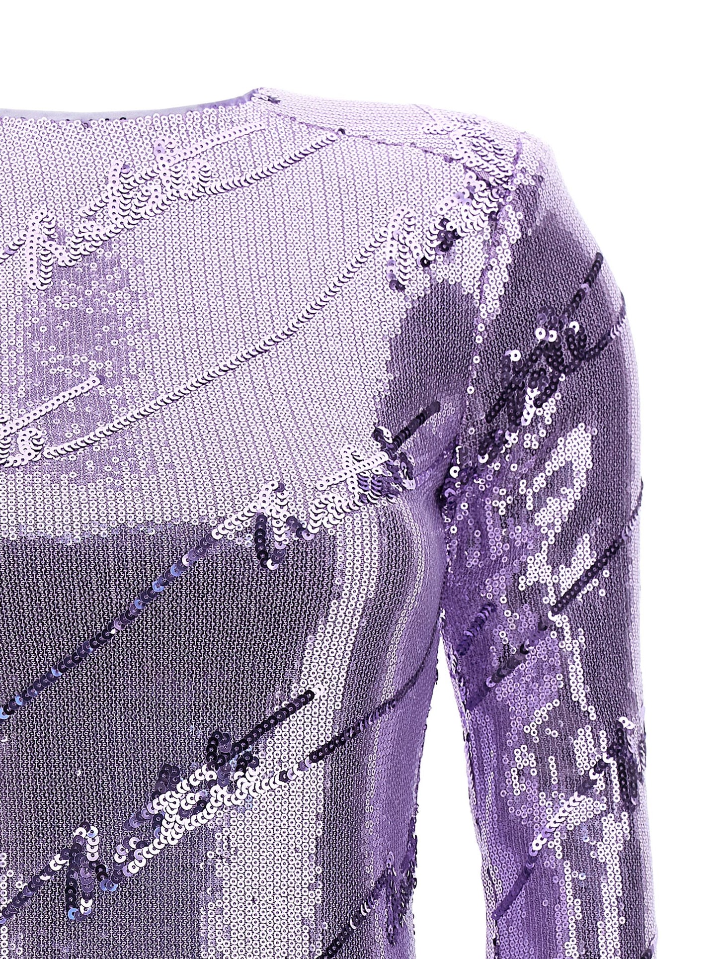 Rotate Birger Christensen Sequin Mini Dress — Purple Skirt