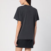 ROTATE Birger Christensen Black cotton T-shirt oversized fit