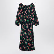 ROTATE Birger Christensen Dress in recycled polyester with floral pattern