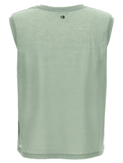 Victoria Beckham Logo Embroidery Top — Green Boxy Fit